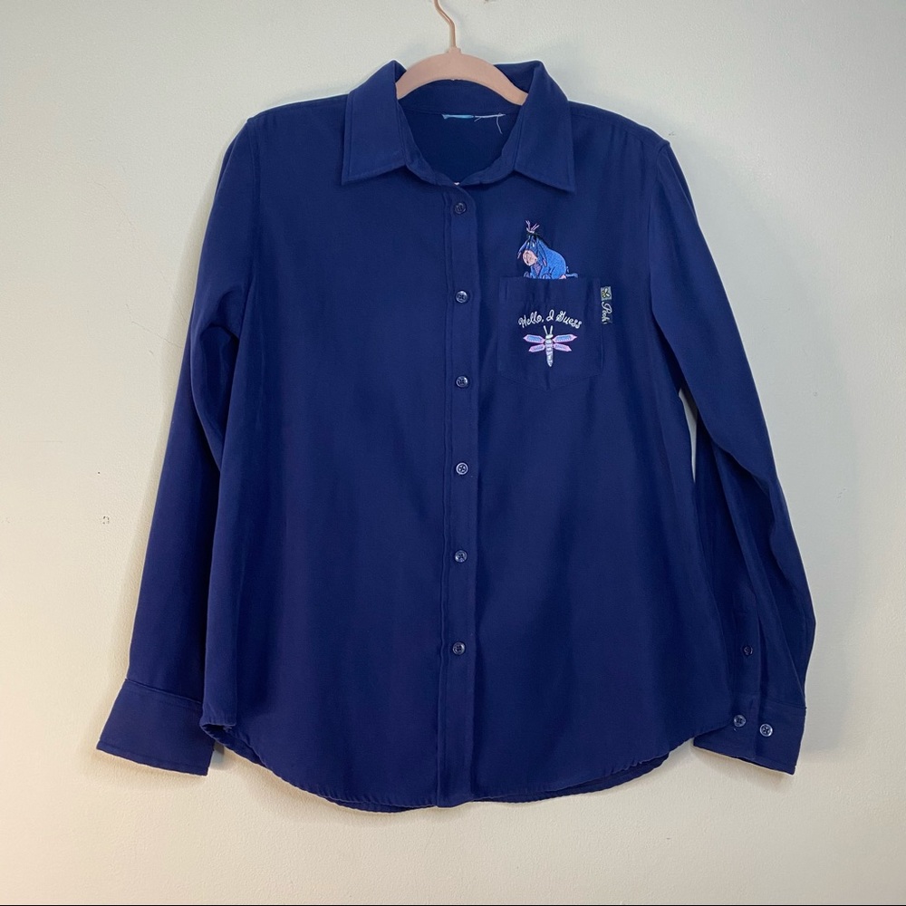 Winnie the Pooh Embroidered Button Down Shirt M